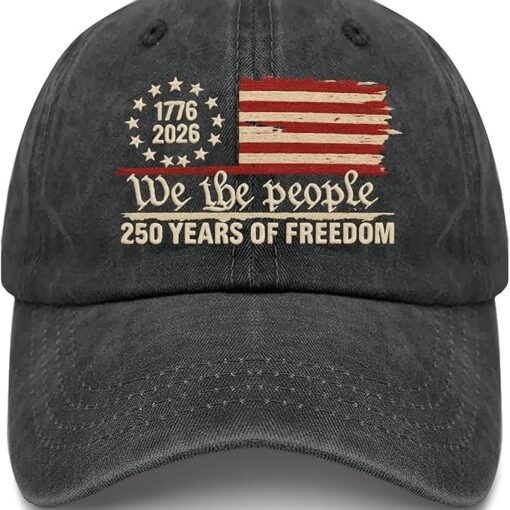 Happy 250th Anniversary Pigment Caps - 4th Of July Hat