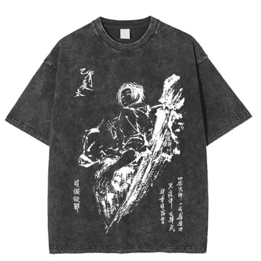 Anime Streetwear Yuta Jujutsu Kaisen Washed Tee