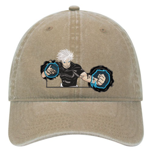Gojo Pigment Dyed Cap - Jujutsu Kaisen Streetwear Caps