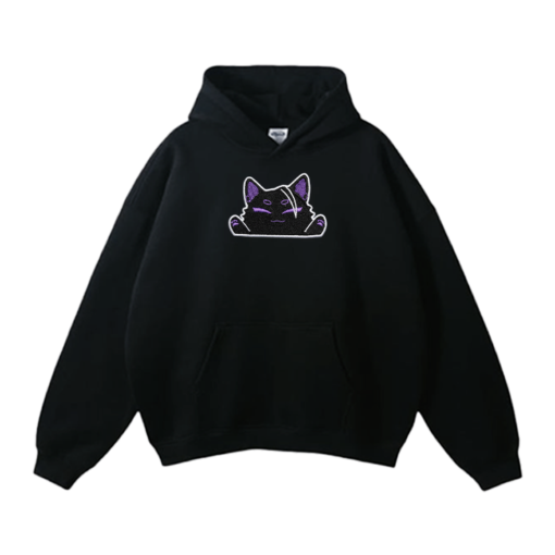 Geto Suguru Black Cat Embroidery Hoodie - Jujutsu Kaisen Geto Merch